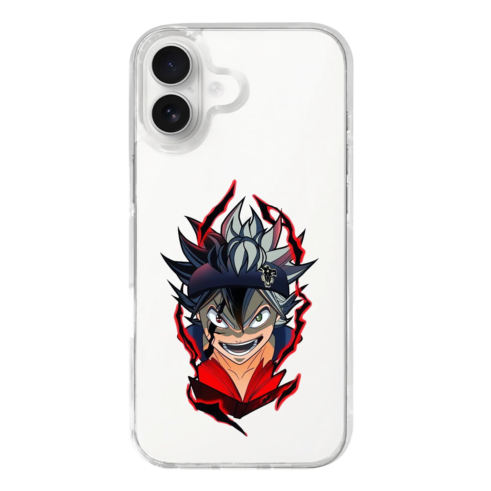 ブラッククローバー グッズ アスタ - iPhone 17シリーズ 透明スマホケース – 薄型・耐衝撃・精密フィット保護カバー